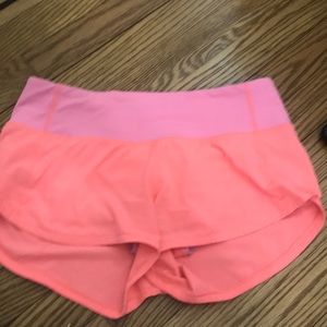 Pink Lululemon shorts